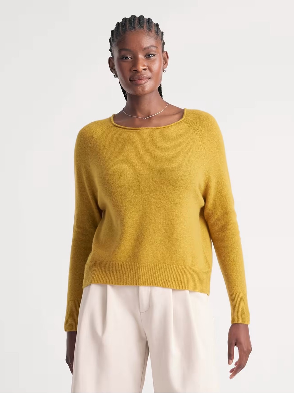 Quince Mongolian 100% Cashmere Boatneck Sweater size S chic preppy fall 90s